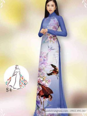 Vải áo dài hoa và chim mới ra AD 14400 37 1589597061 55 vai ao dai vai ao dai dep ad