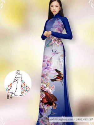 Vải áo dài hoa và chim mới ra AD 14400 35 1589597061 97 vai ao dai vai ao dai dep ad