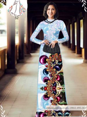 Vải áo dài hoa 3D thiết kế 2020 AD 10030 21 1589775705 332 vai ao dai vai ao dai dep ad