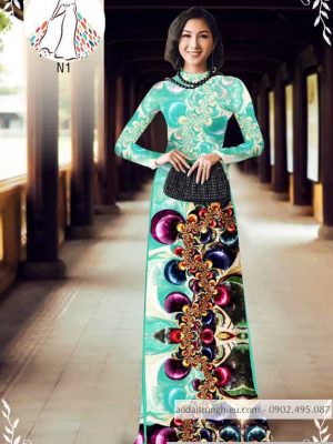 Vải áo dài hoa 3D thiết kế 2020 AD 10030 33 1589775708 910 vai ao dai vai ao dai dep ad