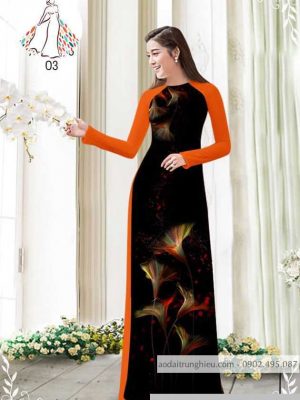 Vải áo dài hoa 3D kiểu mới AD 8260 29 1589775943 253 vai ao dai vai ao dai dep ad