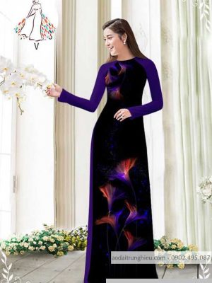 Vải áo dài hoa 3D kiểu mới AD 8260 30 1589775943 568 vai ao dai vai ao dai dep ad