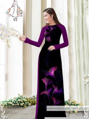 Vải áo dài hoa 3D kiểu mới AD 8260 33 1589775944 116 vai ao dai vai ao dai dep ad