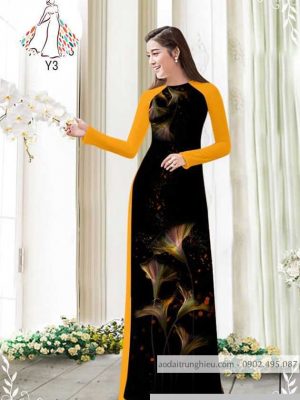 Vải áo dài hoa 3D kiểu mới AD 8260 35 1589775944 819 vai ao dai vai ao dai dep ad