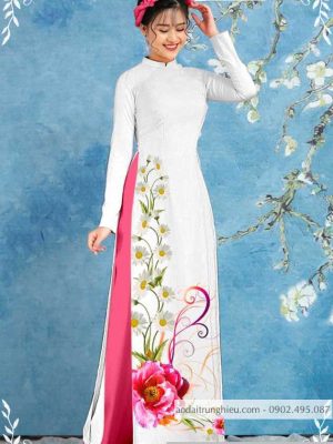 Vải áo dài hoa cúc mới ra AD T7126 24 1589776542 78 vai ao dai vai ao dai dep ad