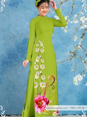 Vải áo dài hoa cúc mới ra AD T7126 36 1589776544 153 vai ao dai vai ao dai dep ad