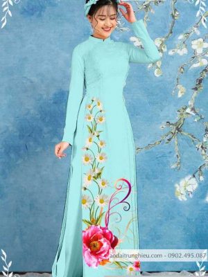 Vải áo dài hoa cúc mới ra AD T7126 40 1589776545 179 vai ao dai vai ao dai dep ad
