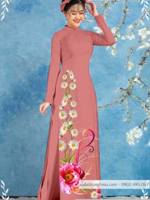 Vải áo dài hoa cúc mới ra AD T7126 39 1589776545 839 vai ao dai vai ao dai dep ad