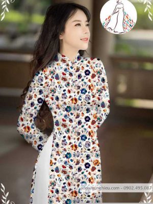 Vải áo dài hoa nhí muôn màu mới ra AD M7336 35 1589776785 11 vai ao dai vai ao dai dep ad