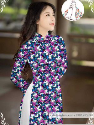 Vải áo dài hoa nhí muôn màu mới ra AD M7336 43 1589776787 416 vai ao dai vai ao dai dep ad