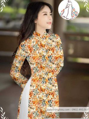 Vải áo dài hoa nhí muôn màu mới ra AD M7336 56 1589776789 926 vai ao dai vai ao dai dep ad