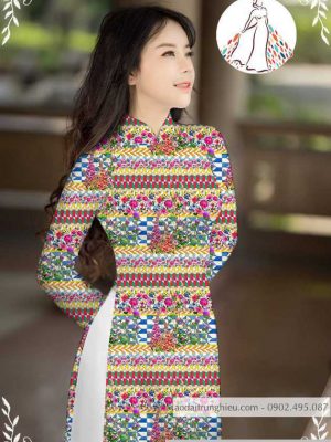 Vải áo dài hoa nhí muôn màu mới ra AD M7336 61 1589776790 898 vai ao dai vai ao dai dep ad