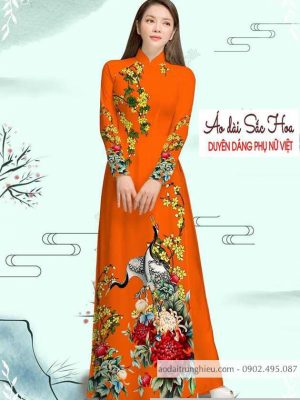 Vải áo dài cúc và chim hạc thiết kế 2020 AD M7335 44 1589776906 197 vai ao dai vai ao dai dep ad