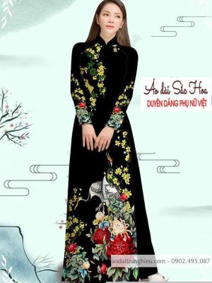 Vải áo dài cúc và chim hạc thiết kế 2020 AD M7335 41 1589776906 334 vai ao dai vai ao dai dep ad