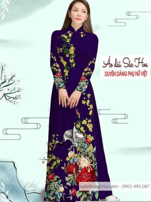 Vải áo dài cúc và chim hạc thiết kế 2020 AD M7335 51 1589776907 598 vai ao dai vai ao dai dep ad