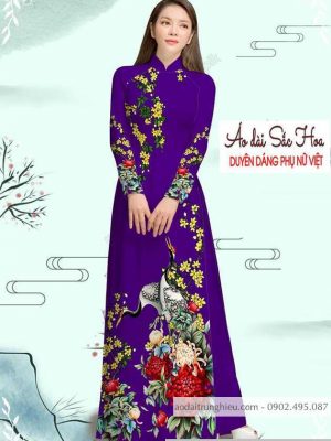 Vải áo dài cúc và chim hạc thiết kế 2020 AD M7335 49 1589776907 692 vai ao dai vai ao dai dep ad