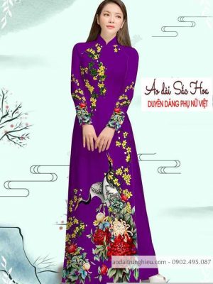 Vải áo dài cúc và chim hạc thiết kế 2020 AD M7335 45 1589776907 699 vai ao dai vai ao dai dep ad