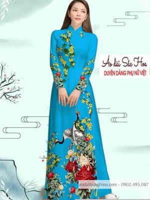 Vải áo dài cúc và chim hạc thiết kế 2020 AD M7335 52 1589776908 307 vai ao dai vai ao dai dep ad