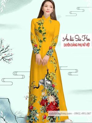Vải áo dài cúc và chim hạc thiết kế 2020 AD M7335 54 1589776908 335 vai ao dai vai ao dai dep ad