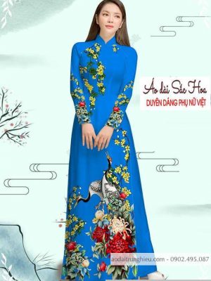 Vải áo dài cúc và chim hạc thiết kế 2020 AD M7335 58 1589776908 657 vai ao dai vai ao dai dep ad