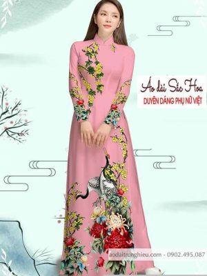 Vải áo dài cúc và chim hạc thiết kế 2020 AD M7335 55 1589776908 691 vai ao dai vai ao dai dep ad