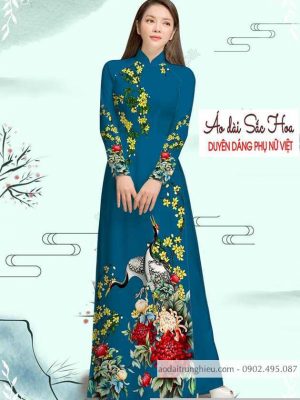 Vải áo dài cúc và chim hạc thiết kế 2020 AD M7335 53 1589776908 776 vai ao dai vai ao dai dep ad