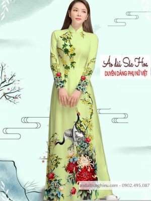 Vải áo dài cúc và chim hạc thiết kế 2020 AD M7335 61 1589776909 1 vai ao dai vai ao dai dep ad