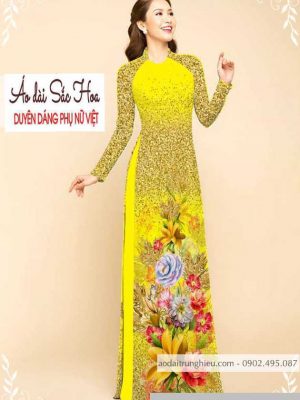 Vải áo dài hoa 3D mới ra AD M7332 33 1589777025 132 vai ao dai vai ao dai dep ad