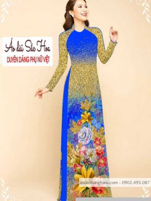 Vải áo dài hoa 3D mới ra AD M7332 34 1589777025 321 vai ao dai vai ao dai dep ad