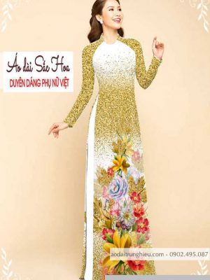 Vải áo dài hoa 3D mới ra AD M7332 39 1589777026 529 vai ao dai vai ao dai dep ad