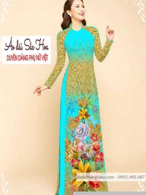 Vải áo dài hoa 3D mới ra AD M7332 46 1589777027 242 vai ao dai vai ao dai dep ad