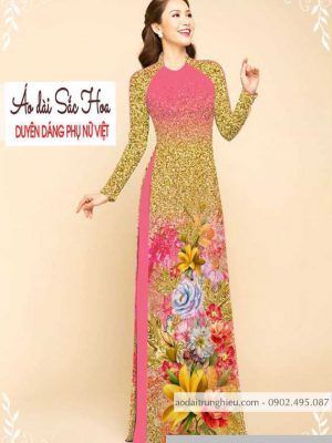 Vải áo dài hoa 3D mới ra AD M7332 41 1589777027 775 vai ao dai vai ao dai dep ad