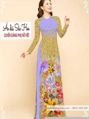 Vải áo dài hoa 3D mới ra AD M7332 48 1589777028 186 vai ao dai vai ao dai dep ad