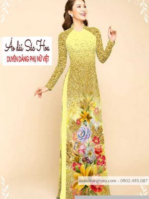 Vải áo dài hoa 3D mới ra AD M7332 47 1589777028 1 vai ao dai vai ao dai dep ad