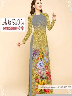 Vải áo dài hoa 3D mới ra AD M7332 56 1589777031 769 vai ao dai vai ao dai dep ad