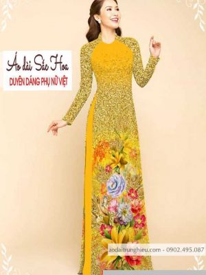 Vải áo dài hoa 3D mới ra AD M7332 53 1589777031 829 vai ao dai vai ao dai dep ad