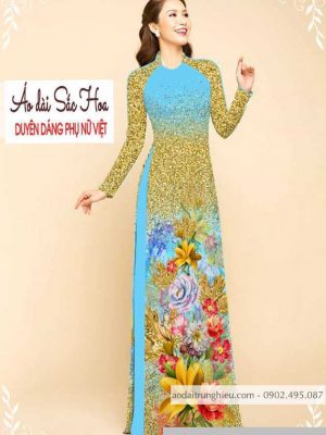 Vải áo dài hoa 3D mới ra AD M7332 59 1589777032 813 vai ao dai vai ao dai dep ad