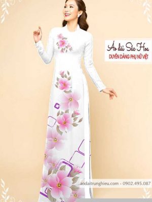 Vải áo dài hoa 3D thiết kế 2020 AD M7326 39 1589777503 63 vai ao dai vai ao dai dep ad