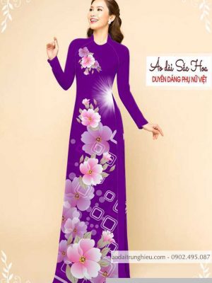 Vải áo dài hoa 3D thiết kế 2020 AD M7326 45 1589777504 341 vai ao dai vai ao dai dep ad