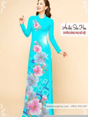 Vải áo dài hoa 3D thiết kế 2020 AD M7326 46 1589777504 56 vai ao dai vai ao dai dep ad