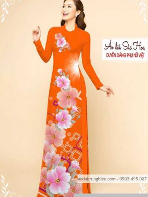 Vải áo dài hoa 3D thiết kế 2020 AD M7326 44 1589777504 694 vai ao dai vai ao dai dep ad