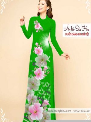 Vải áo dài hoa 3D thiết kế 2020 AD M7326 43 1589777504 793 vai ao dai vai ao dai dep ad