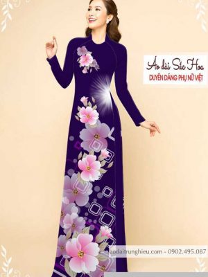 Vải áo dài hoa 3D thiết kế 2020 AD M7326 51 1589777505 330 vai ao dai vai ao dai dep ad