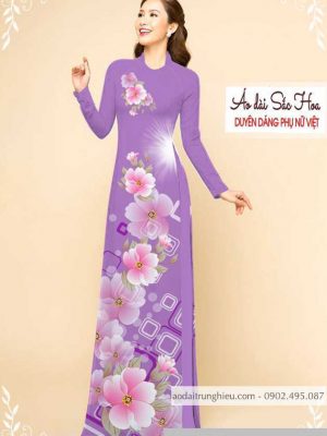 Vải áo dài hoa 3D thiết kế 2020 AD M7326 50 1589777505 838 vai ao dai vai ao dai dep ad