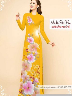 Vải áo dài hoa 3D thiết kế 2020 AD M7326 54 1589777506 67 vai ao dai vai ao dai dep ad