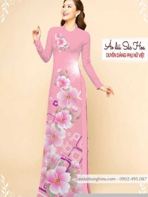 Vải áo dài hoa 3D thiết kế 2020 AD M7326 55 1589777506 727 vai ao dai vai ao dai dep ad