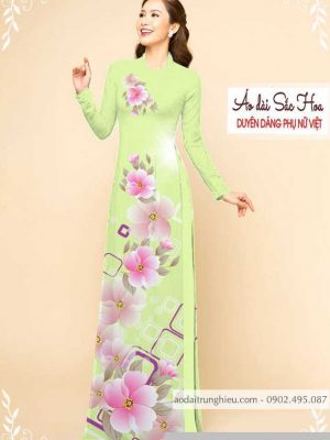 Vải áo dài hoa 3D thiết kế 2020 AD M7326 61 1589777507 338 vai ao dai vai ao dai dep ad