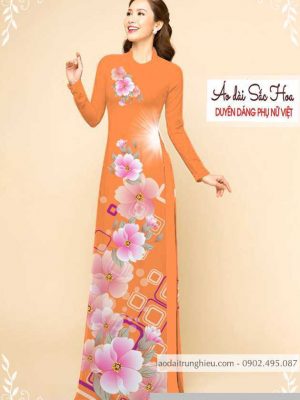 Vải áo dài hoa 3D thiết kế 2020 AD M7326 60 1589777507 539 vai ao dai vai ao dai dep ad