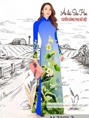 Vải áo dài hoa sen mới ra AD M7323 34 1589777745 127 vai ao dai vai ao dai dep ad
