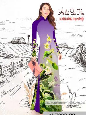 Vải áo dài hoa sen mới ra AD M7323 50 1589777748 383 vai ao dai vai ao dai dep ad
